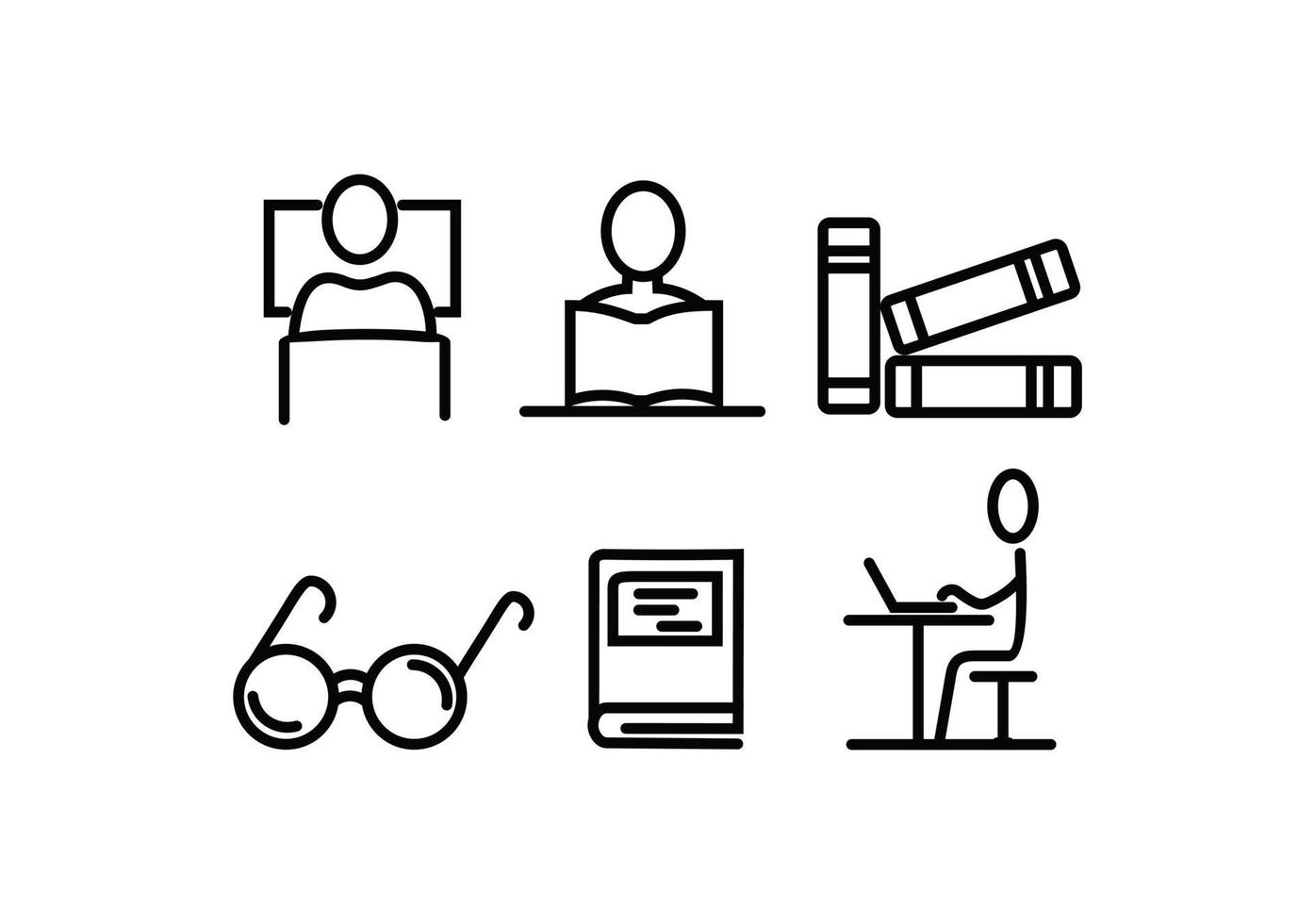 library line icon vector, Learning space with many books, special Reading concept. vector
