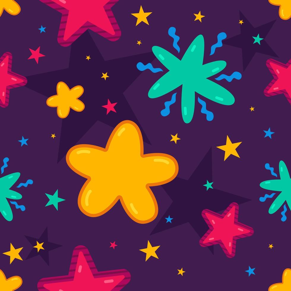 Seamless Pattern Stars Concept vector