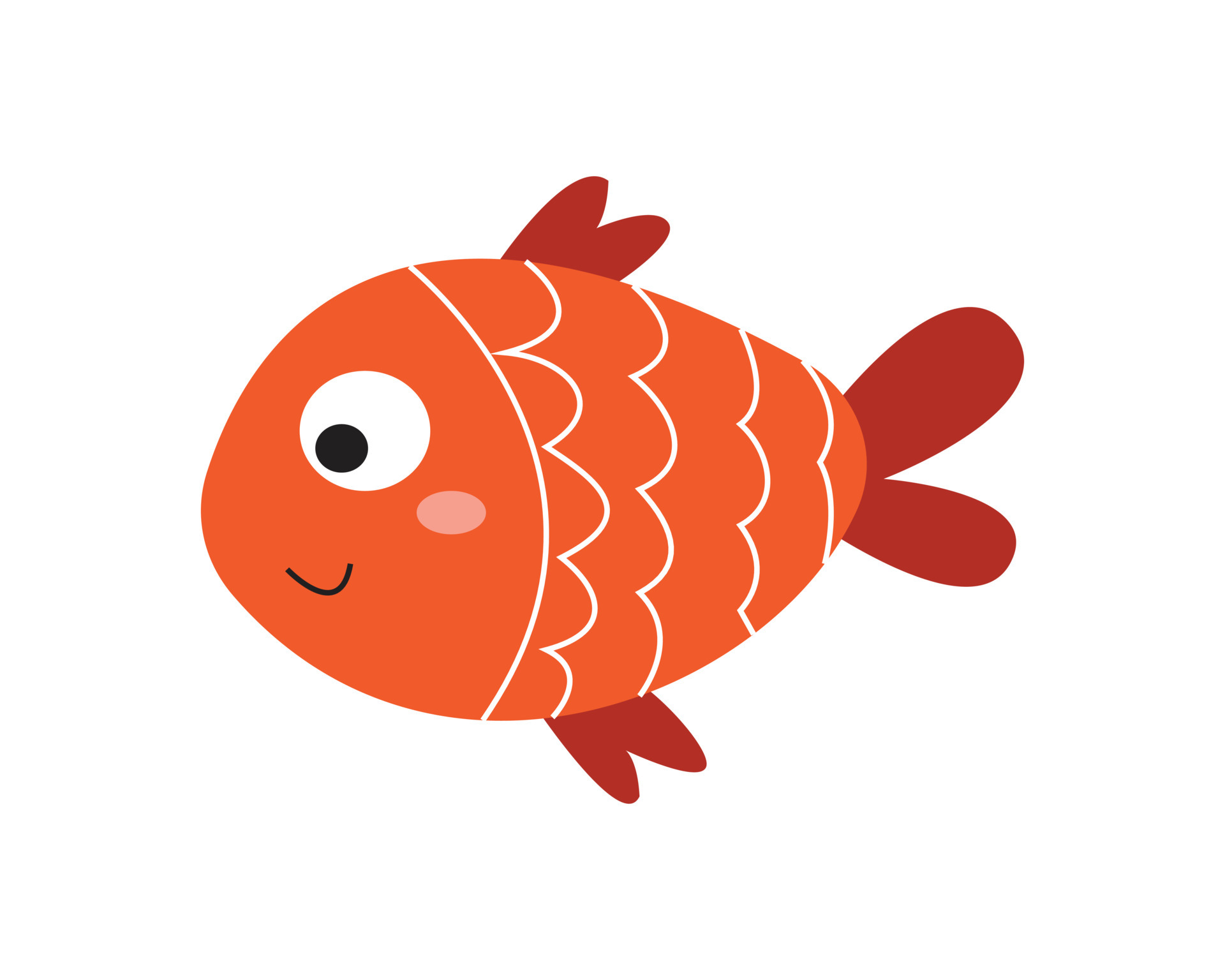 Creative vector illustration of an orange fish 5184356 Vector Art at  Vecteezy