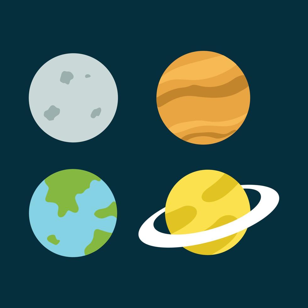 planetas, una ilustración de la cosita del espacio exterior vector