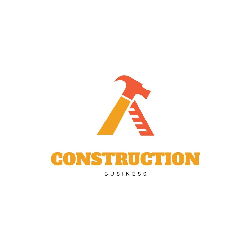 letra inicial a construcción reparación icono logotipo diseño inspiración vector