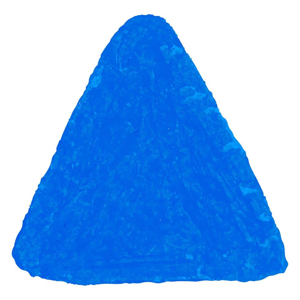 Crayon scribble textured triangle shape vector