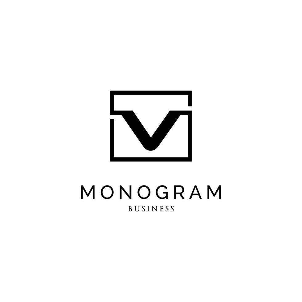 Initial letter V monogram logo design inspiration vector