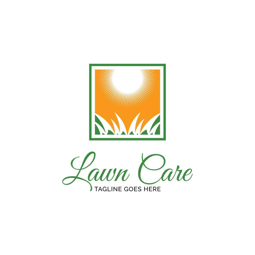 Lawn care logo design inspiration vector