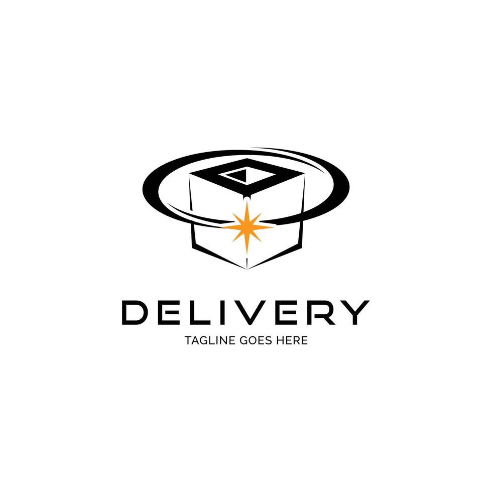 Delivery package logo design inspiration vector