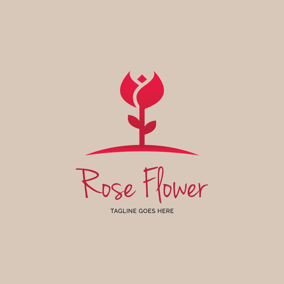 Rose flower logo design inspiration vector
