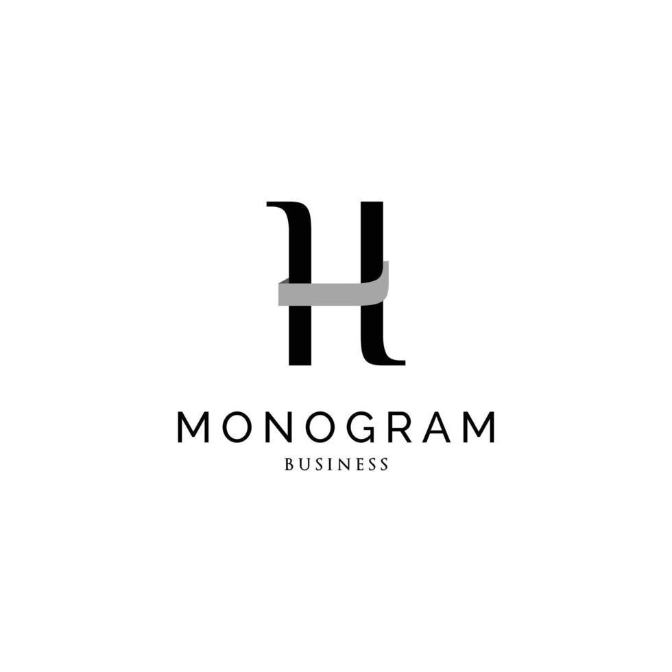 Initial letter H monogram logo design inspiration vector