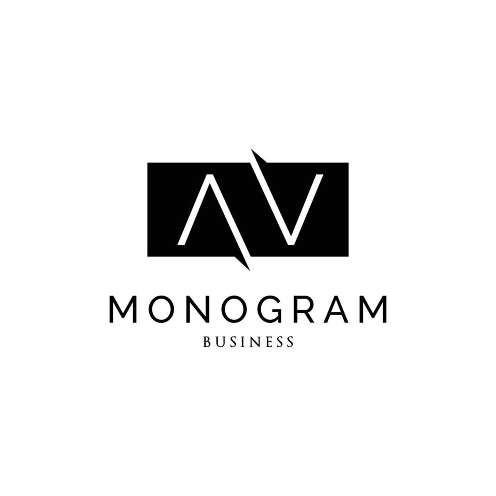 inspiración para el diseño del logotipo del monograma de la letra inicial av vector