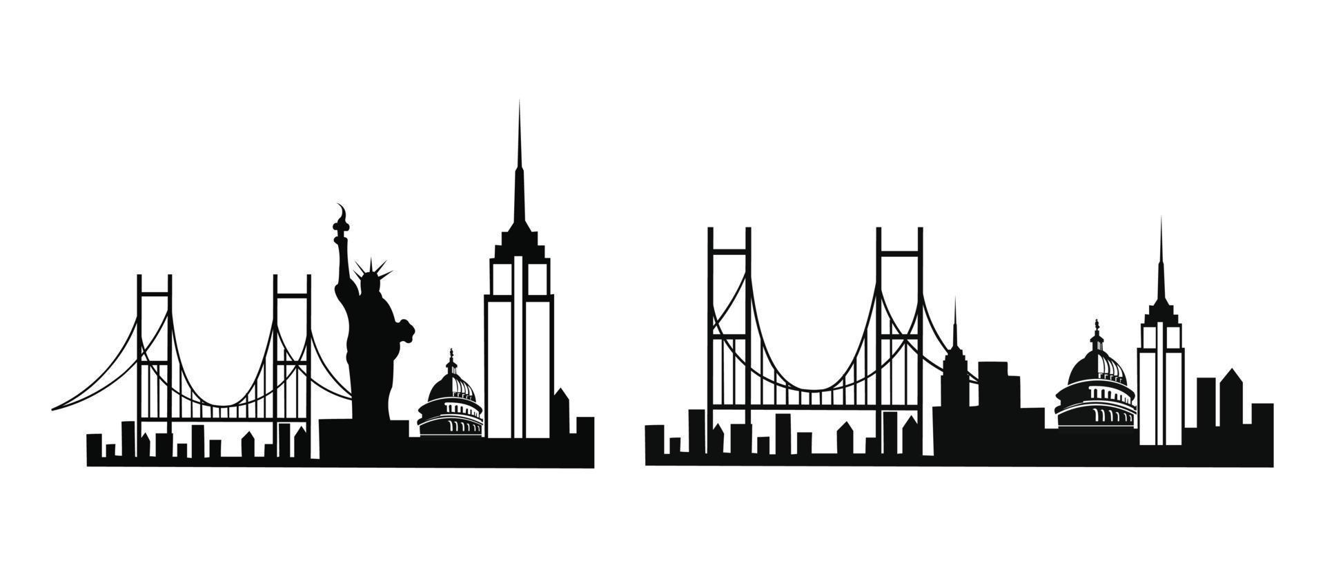 logotipo vectorial de la ciudad de nueva york, elemento de la ilustración vectorial de los estados de estados unidos, staten island, distrito de la ciudad de nueva york. vector