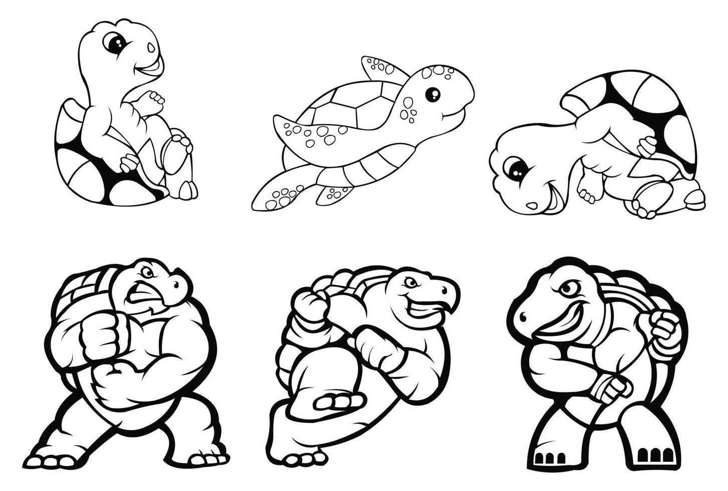 inspiración enojado tortuga ninja mascota deporte juego esport logo para escuadrón equipo club vector