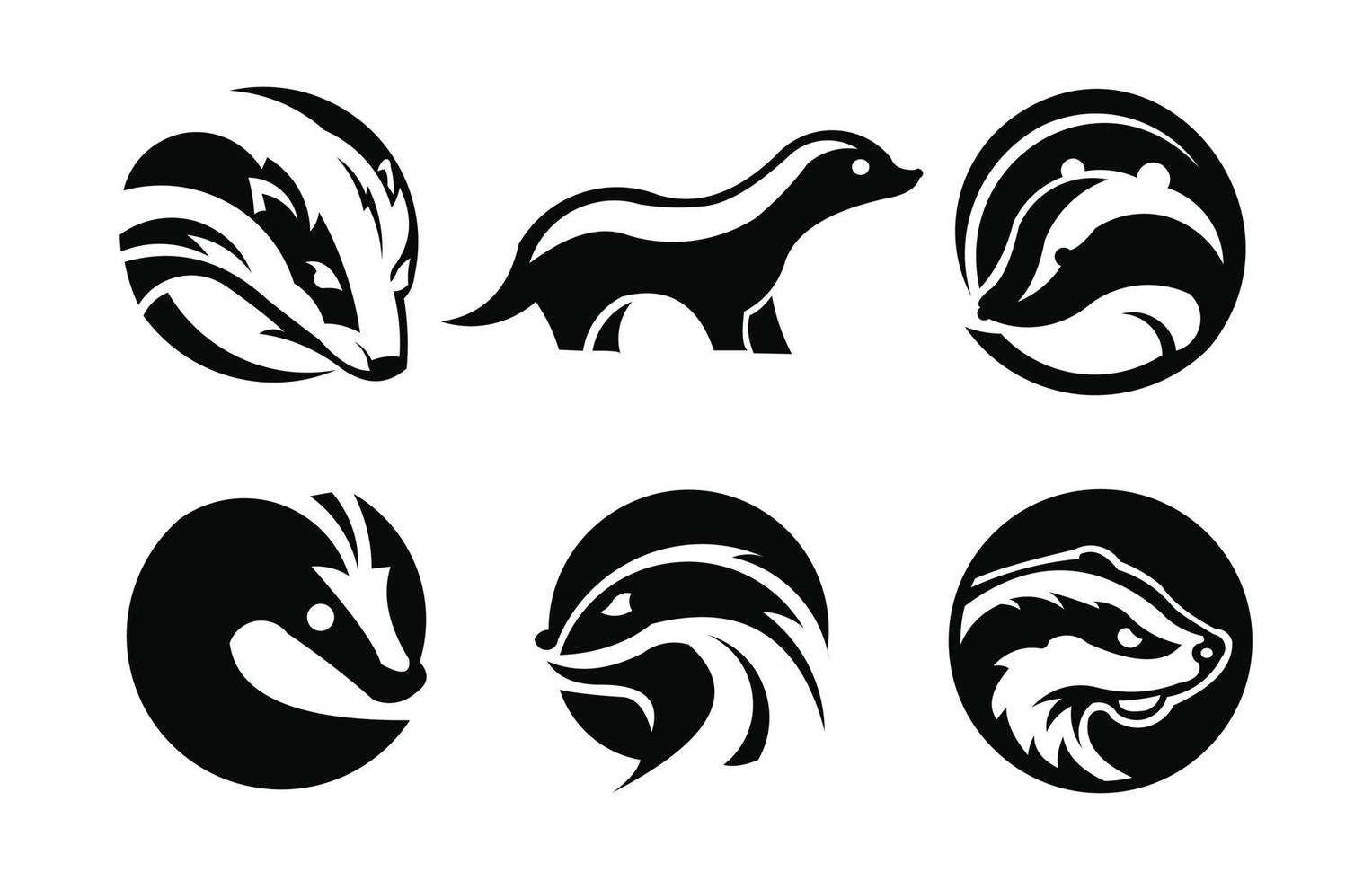 Skunk animal cartoon logo inspiration vector illustration