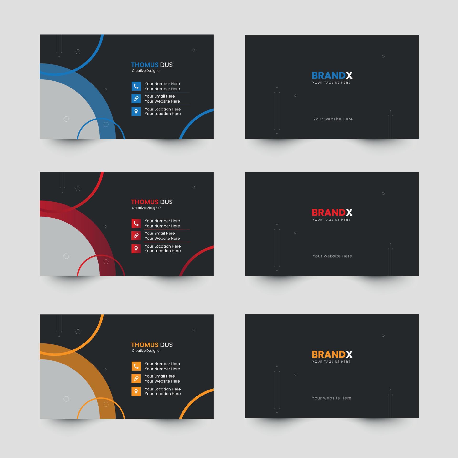 Business card design template 5184952 Vector Art at Vecteezy