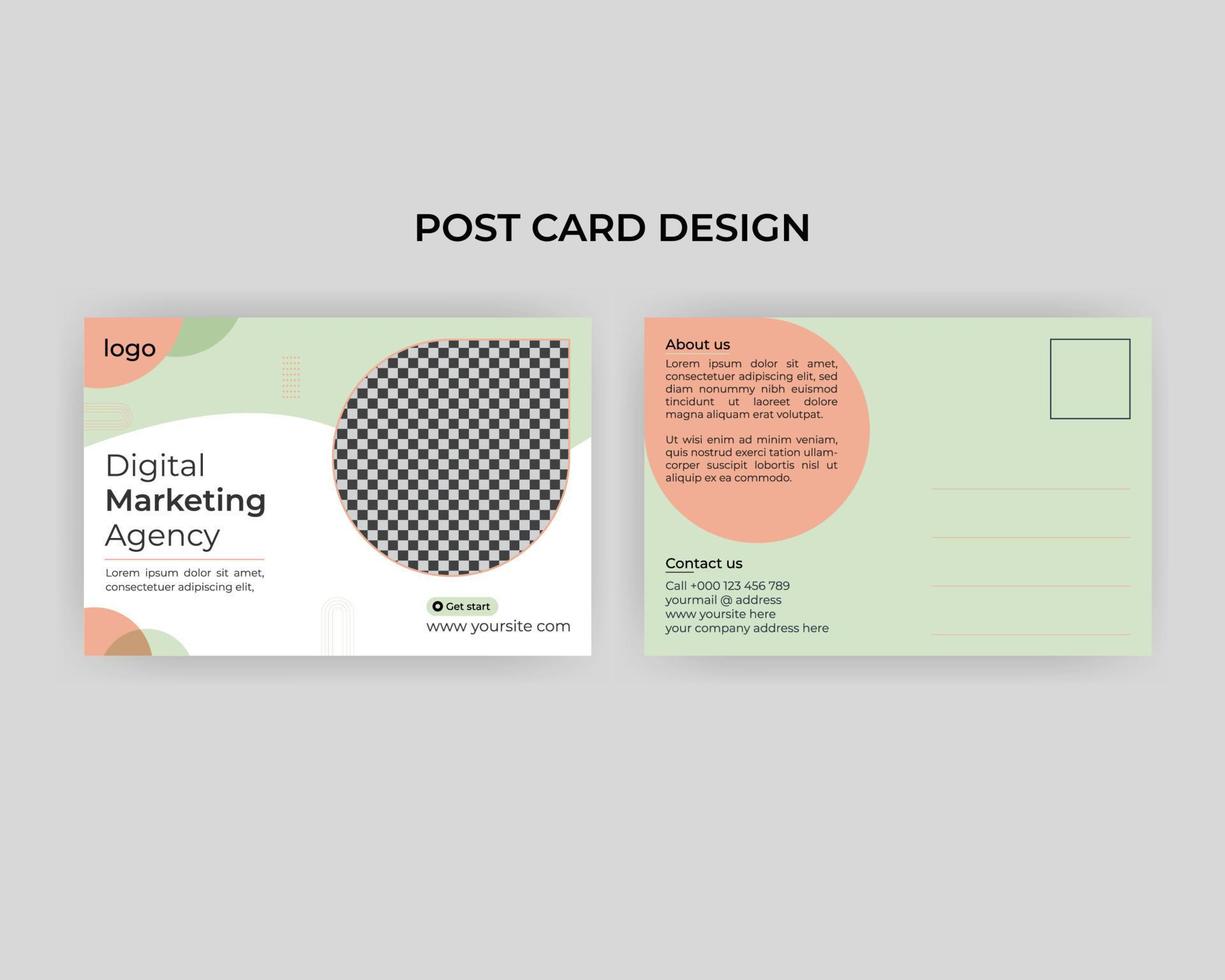 Corporate Professional Business Postcard Design, Event Card Design, Direct Mail EDDM Template, Invitation Card Design vector