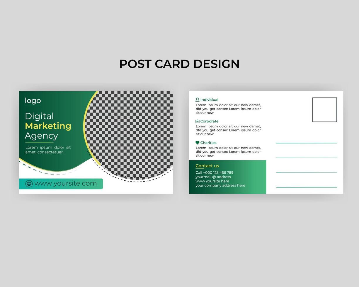 Corporate Professional Business Postcard Design, Event Card Design, Direct Mail EDDM Template, Invitation Card Design vector