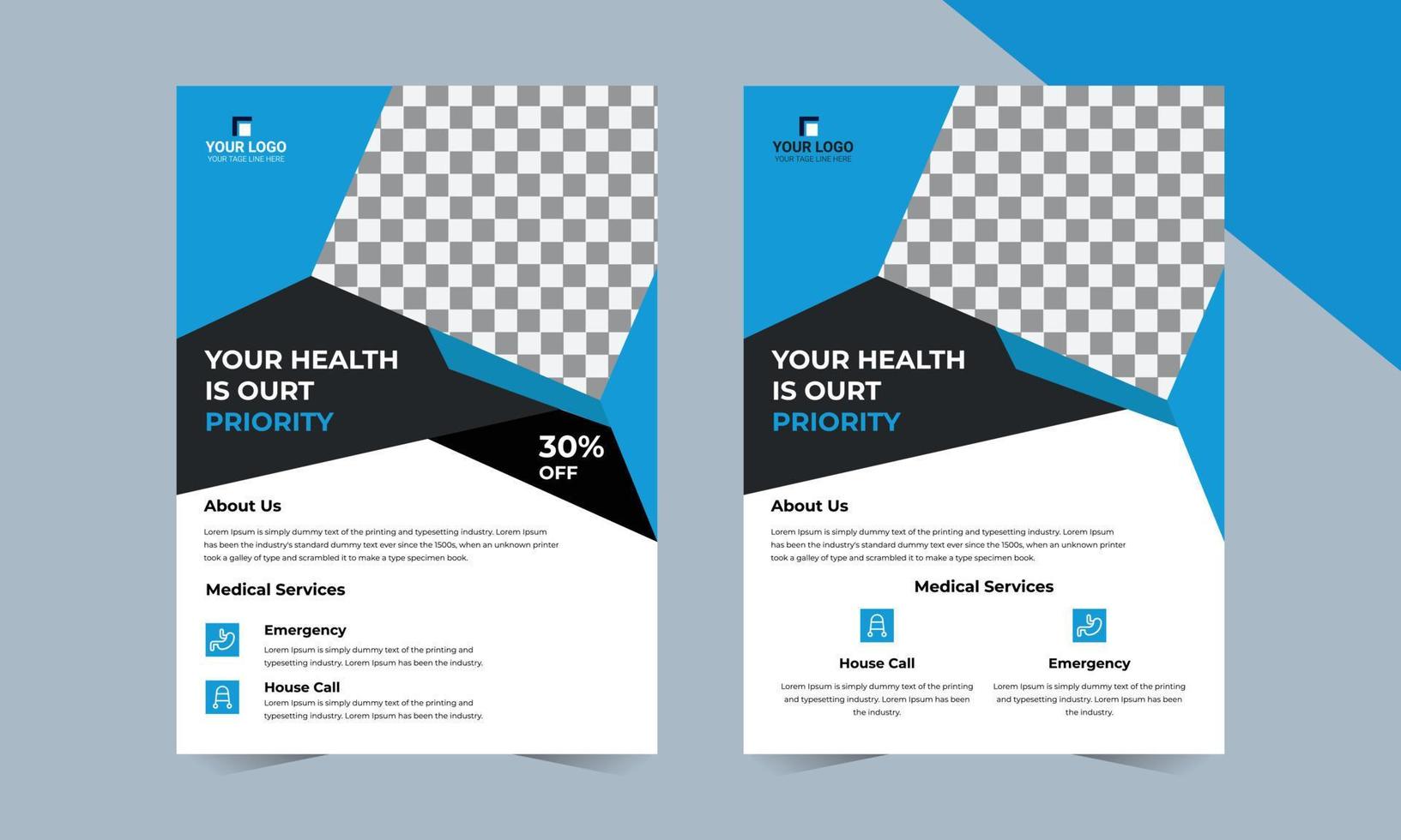Modern corporative flyer template vector