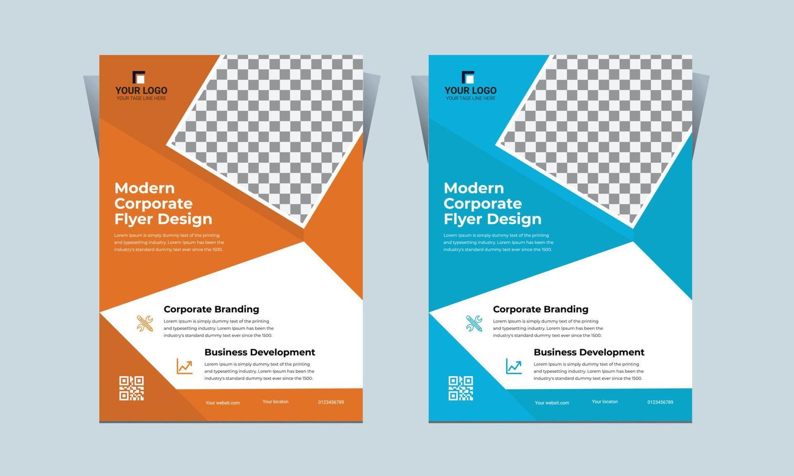 Modern corporative flyer template vector