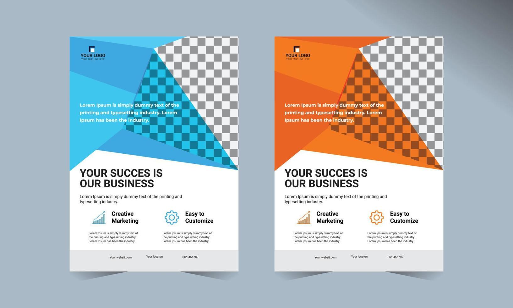 Modern corporative flyer template vector