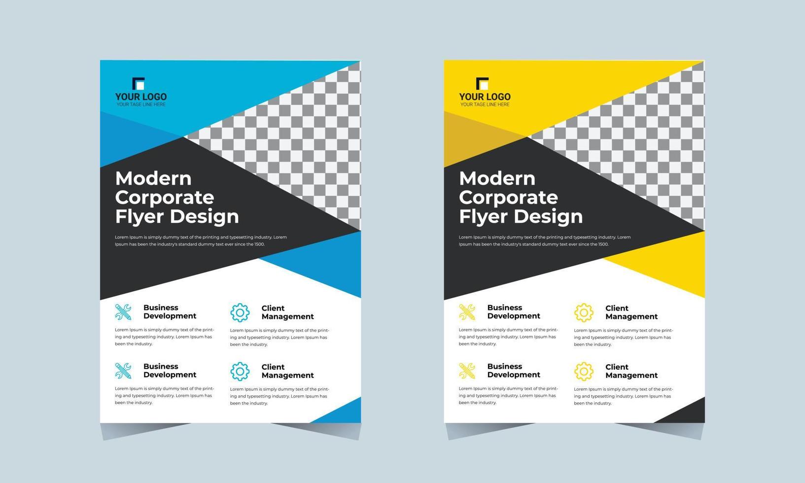 Modern corporative flyer template vector
