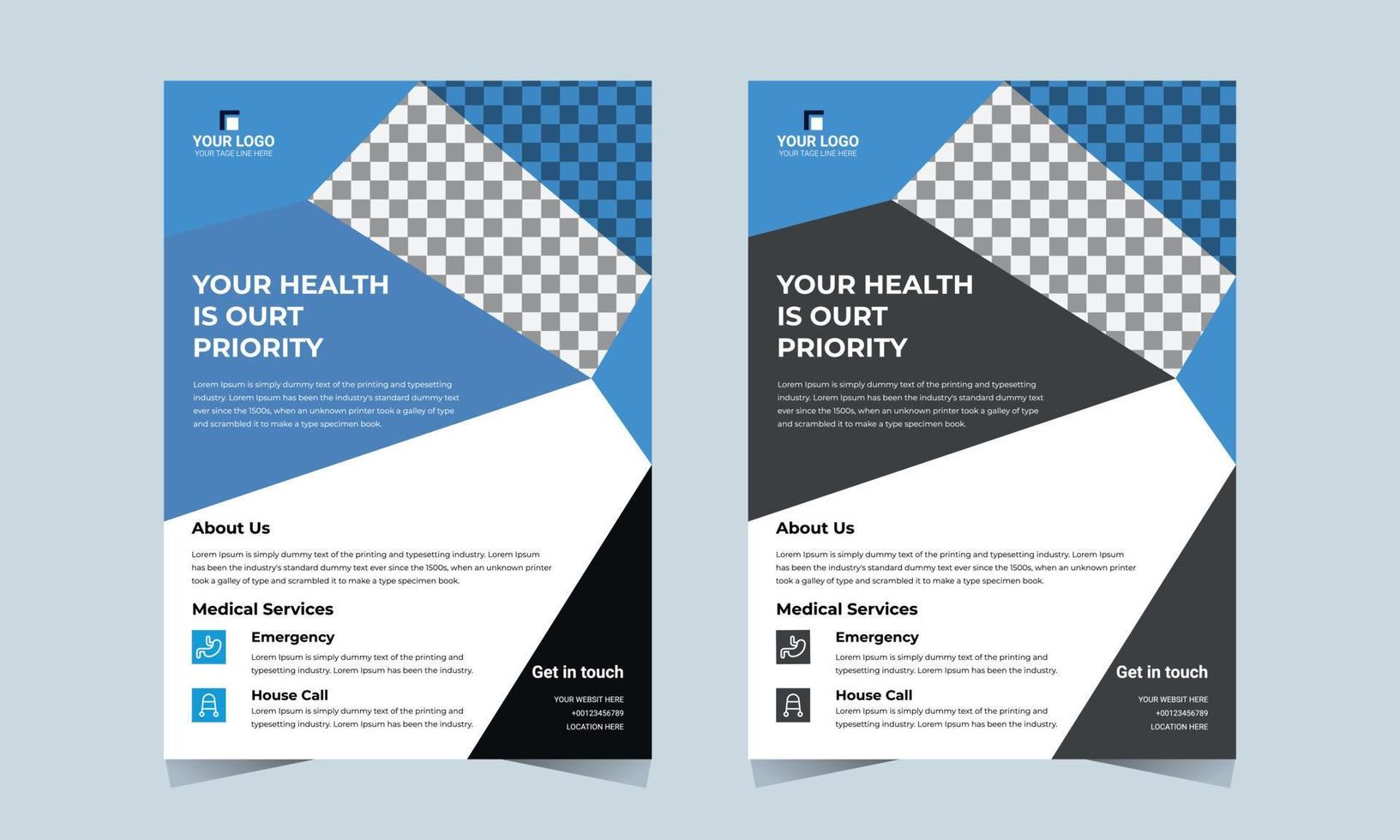 Modern corporative flyer template vector