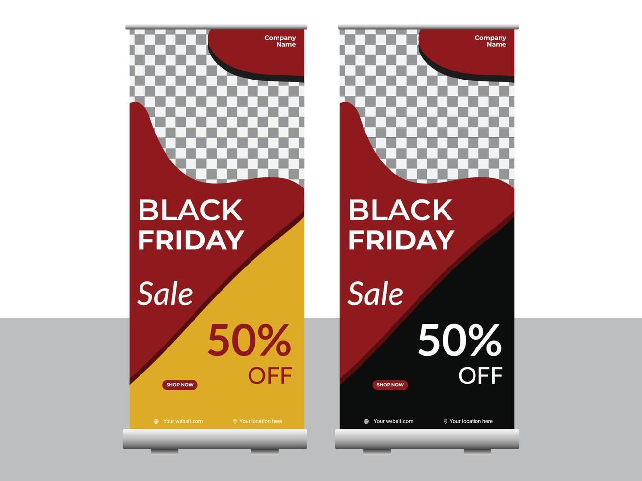 black friday rollup banner vector