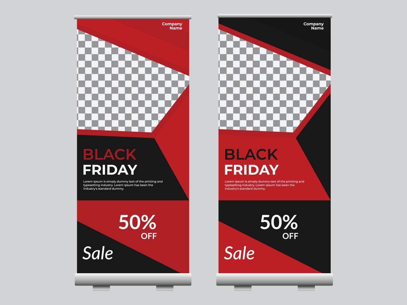 black friday rollup banner vector