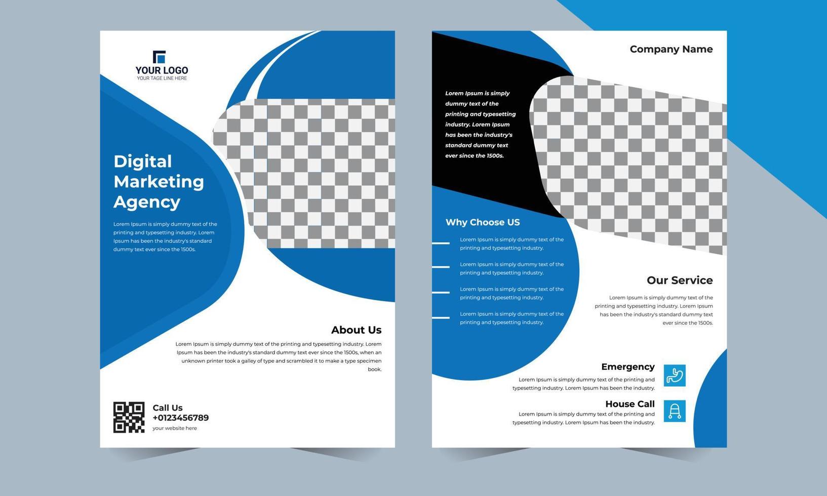 Digital marketing agency flyer template vector