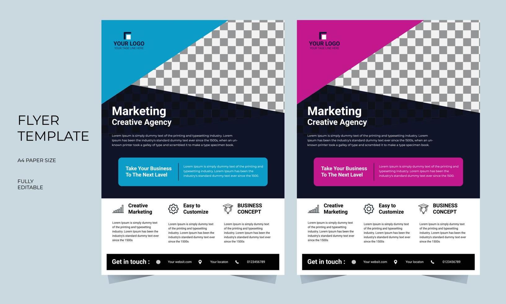 Business flyer template vector