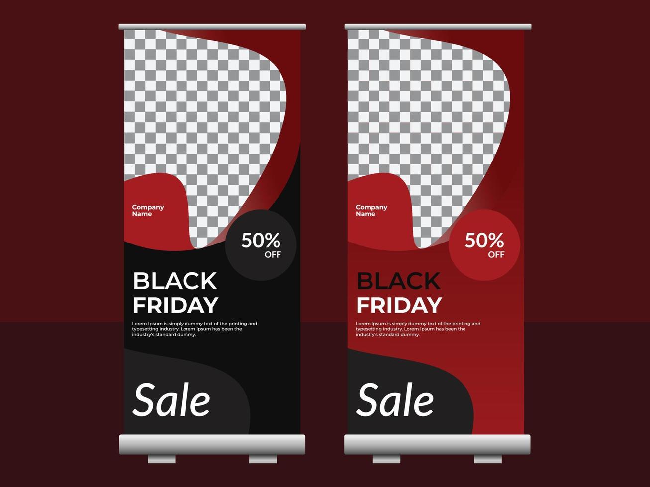 black friday rollup banner vector