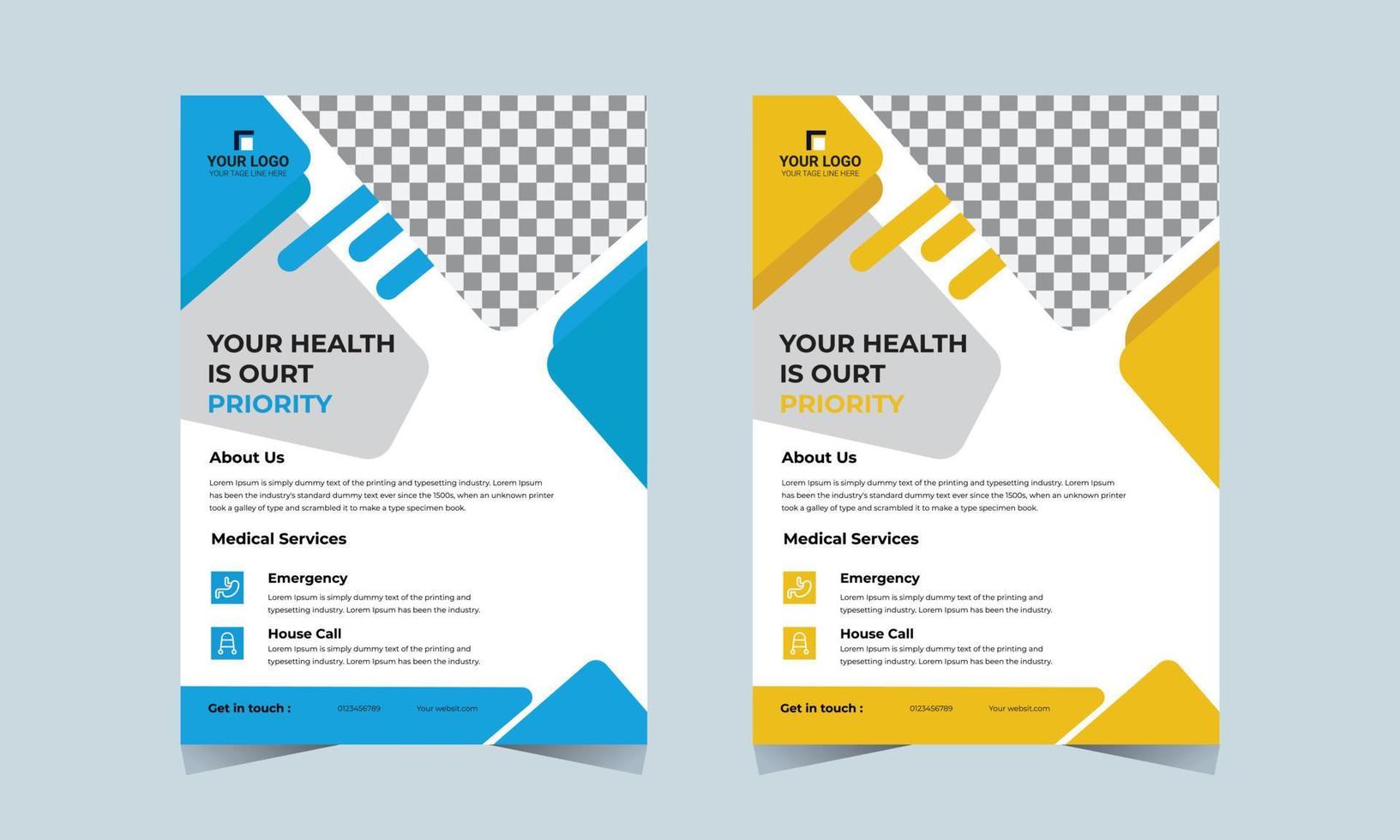 Modern corporative flyer template vector