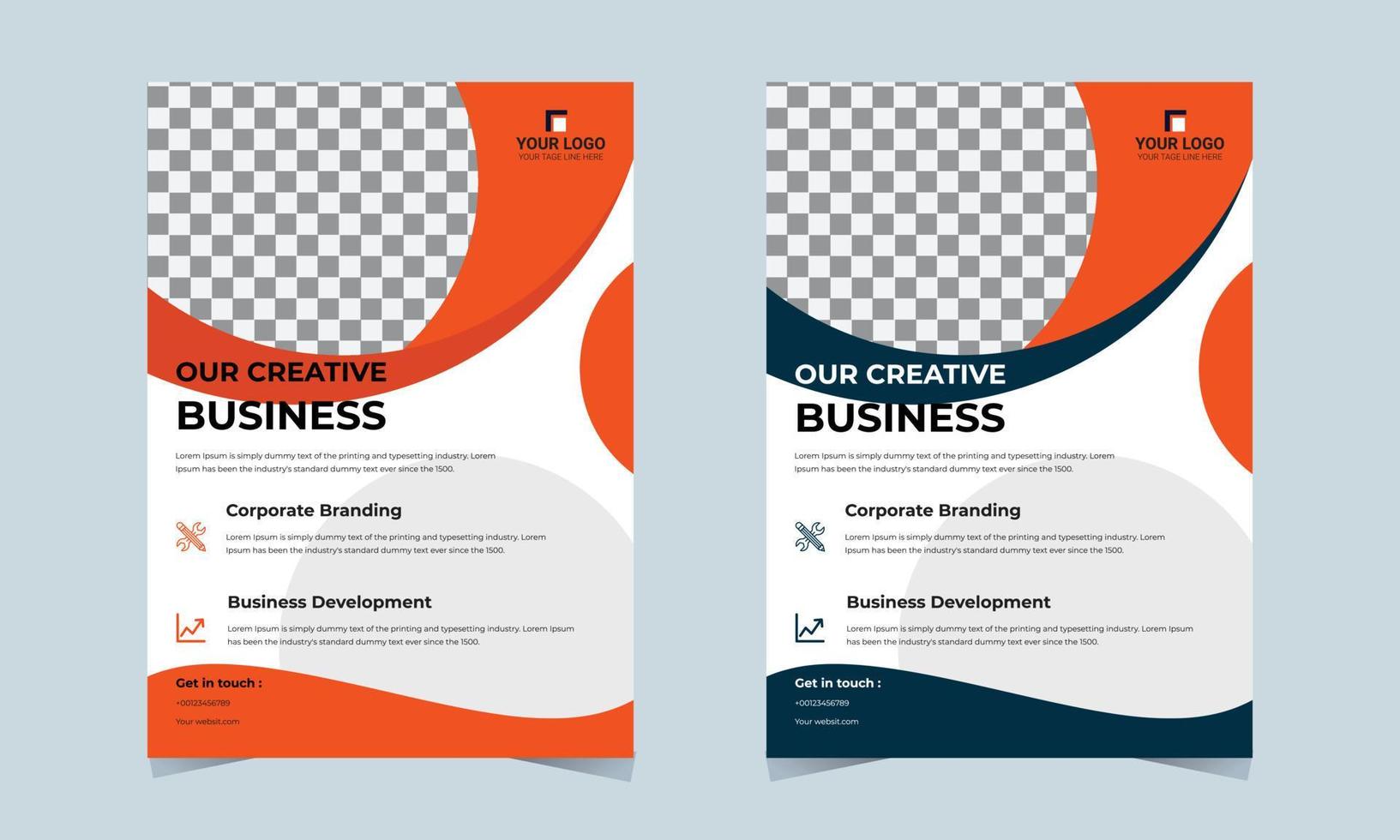 Modern corporative flyer template vector