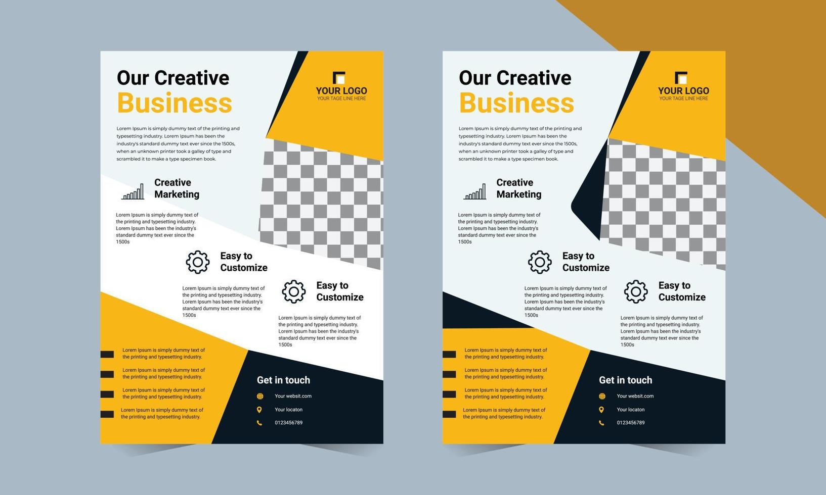 Modern corporative flyer template vector