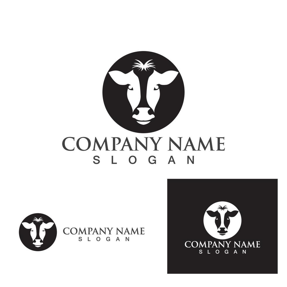 Cow Logo Template vector icon