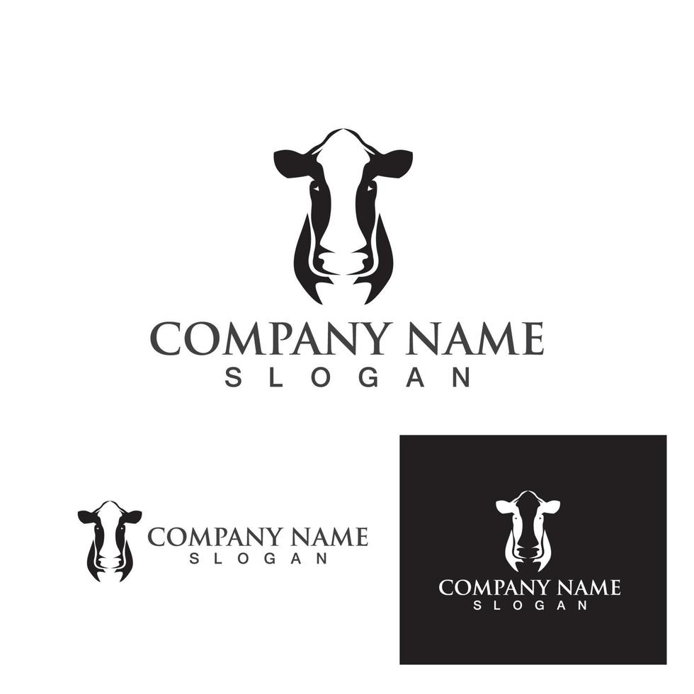 Cow Logo Template vector icon