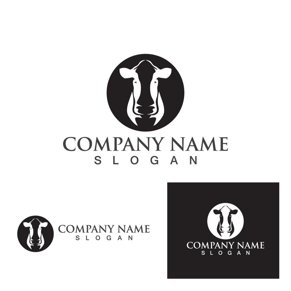 Cow Logo Template vector icon