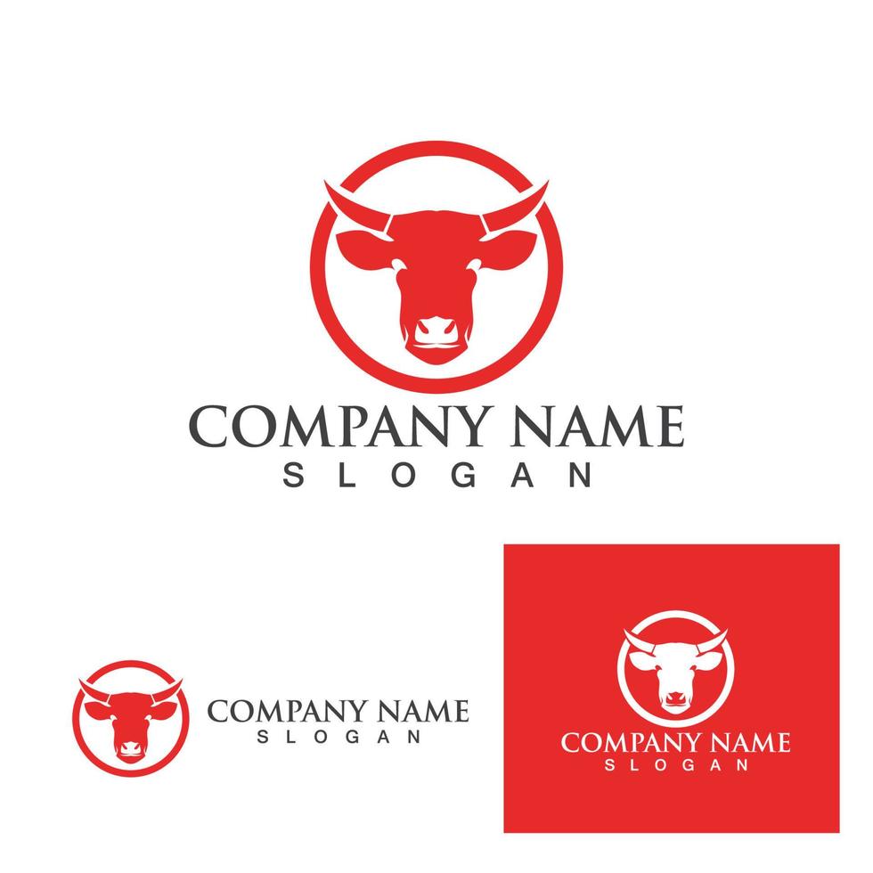 Cow Logo Template vector icon