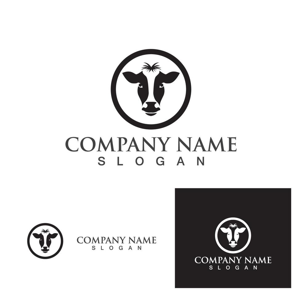 Cow Logo Template vector icon