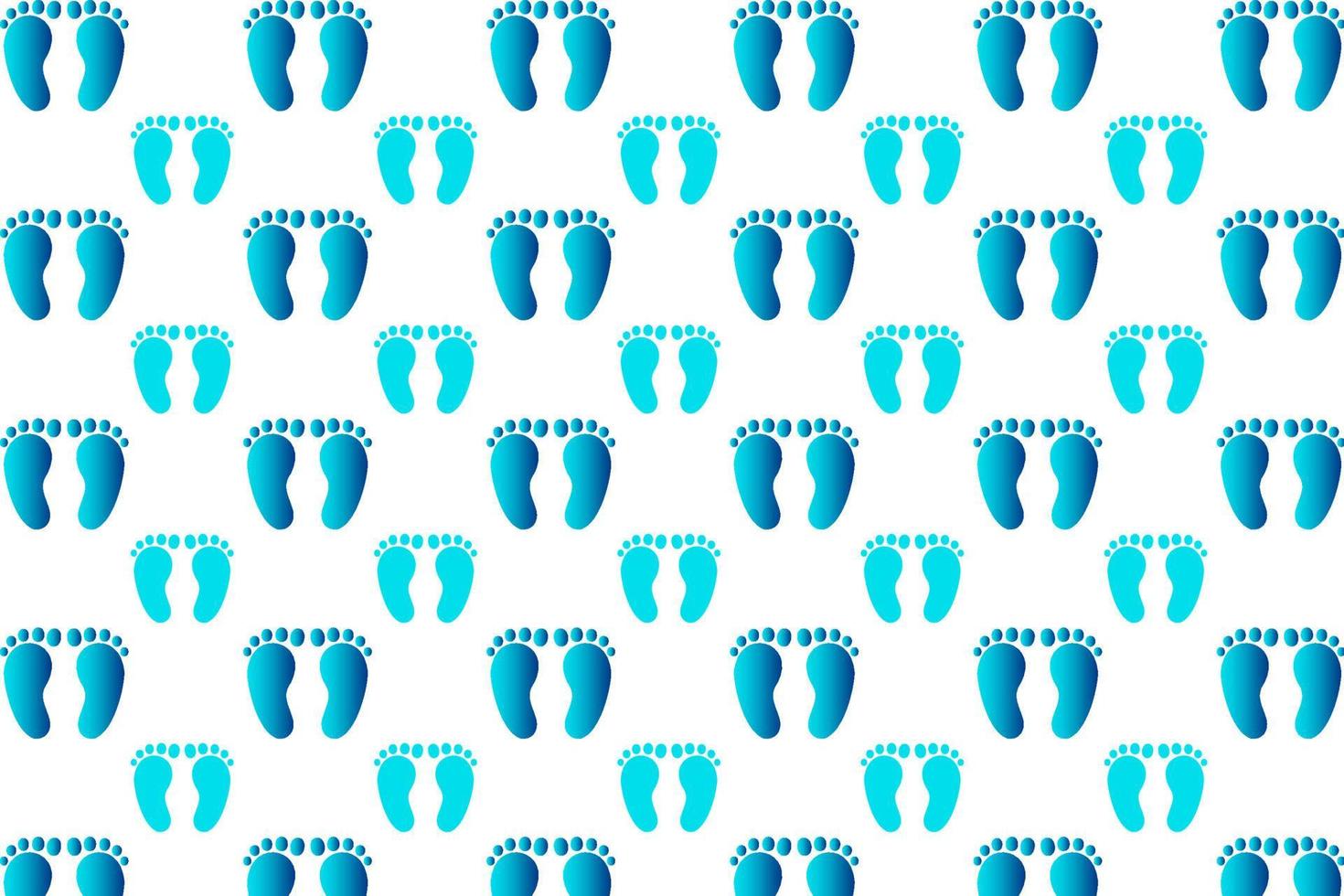 Abstract Child Footprint Pattern Background vector