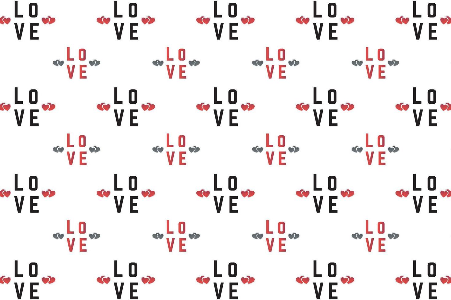 Modern Love Word Pattern Background vector