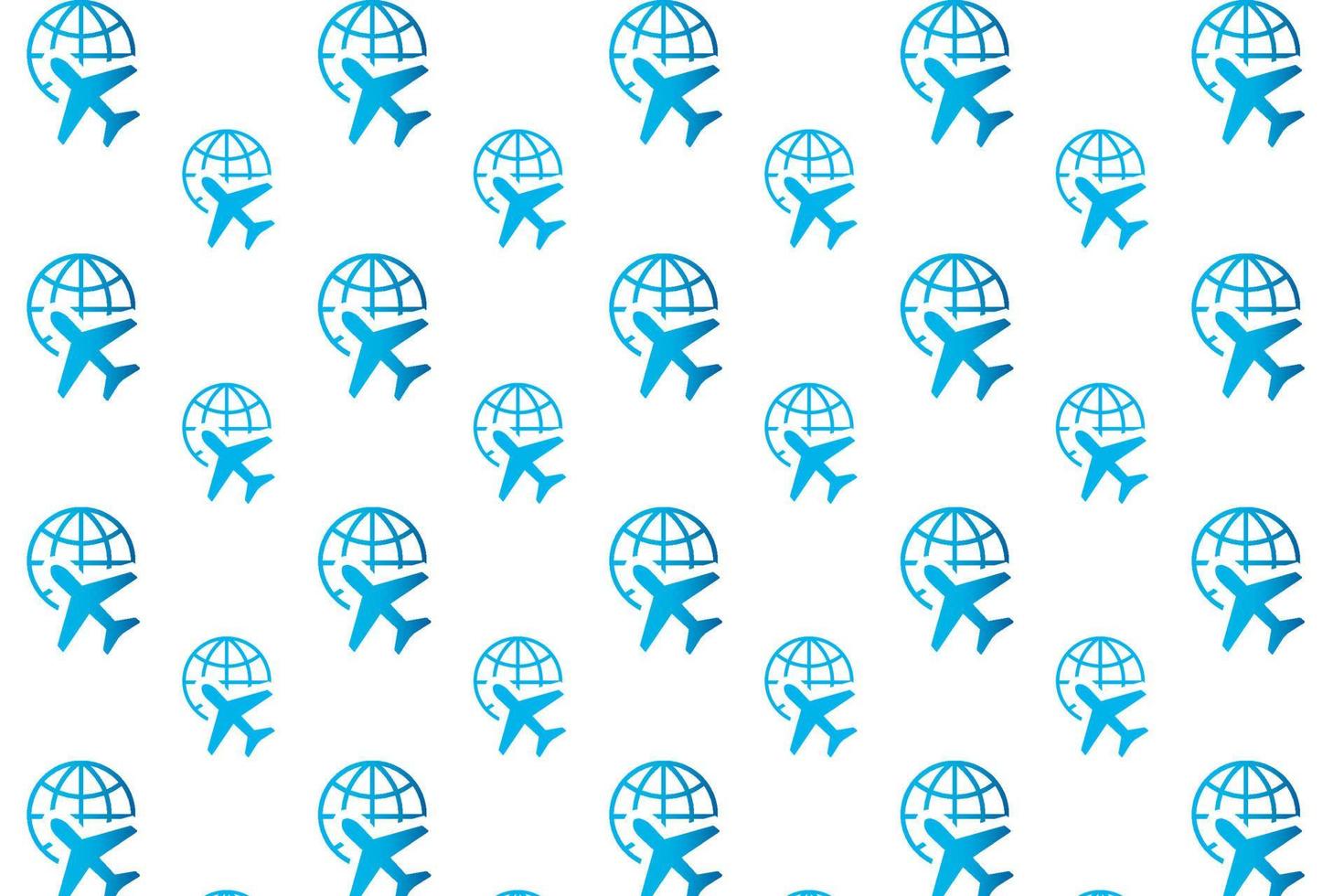 Abstract Travel the World Pattern Background vector