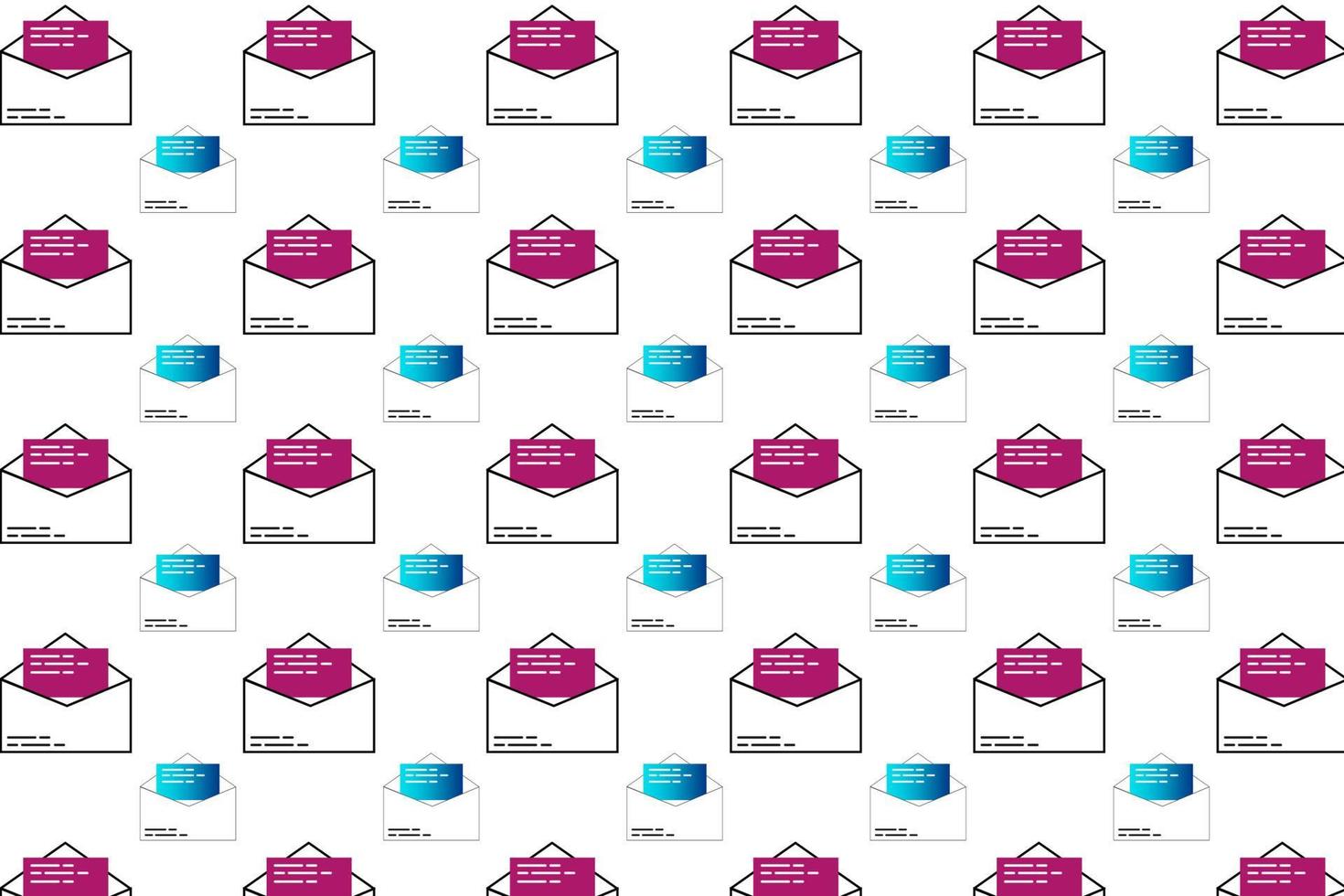 Abstract Open Mail Pattern Background vector