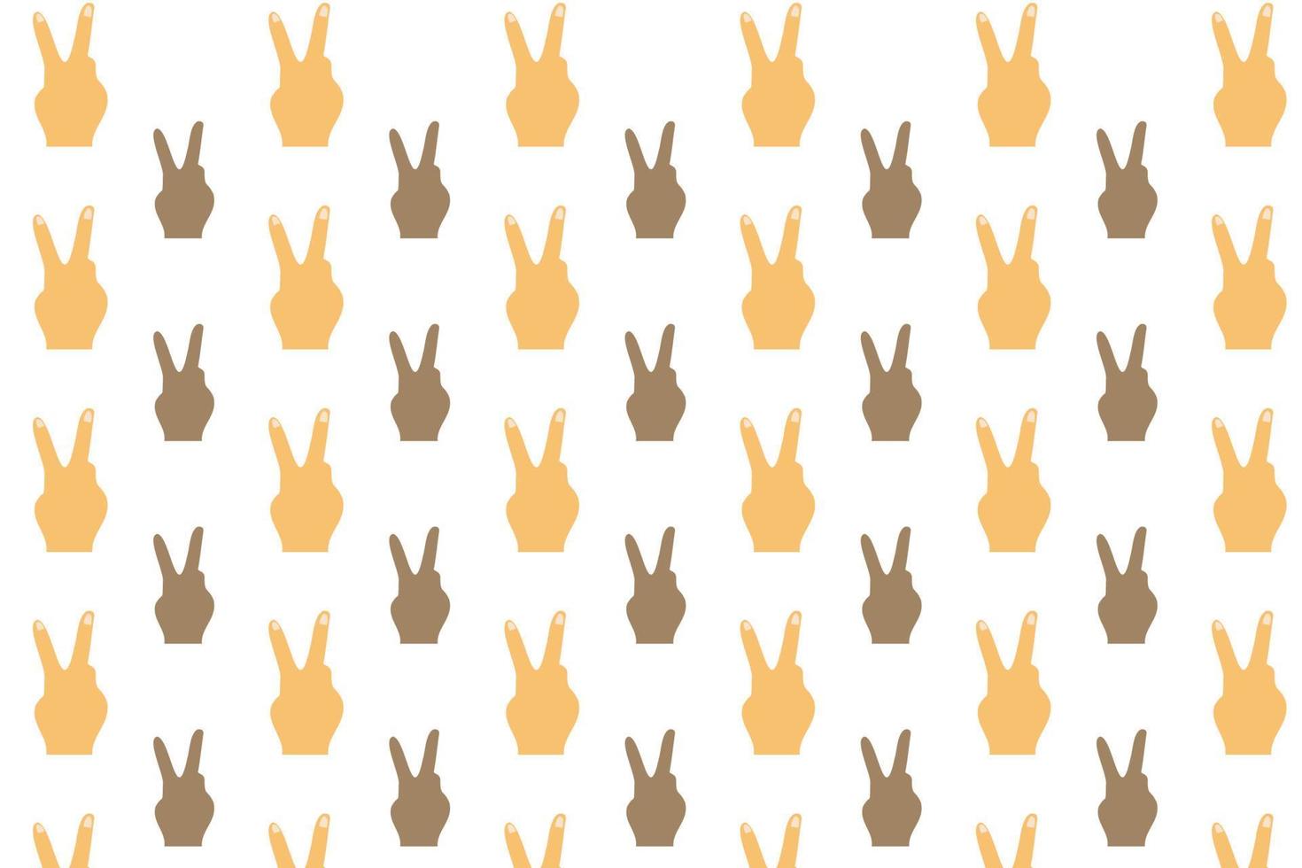 Abstract Peace Hand Pattern Background vector