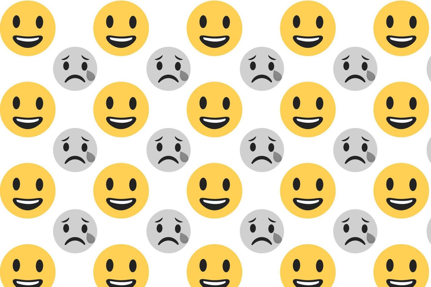Abstract Sad Face With Tear Pattern Background vector