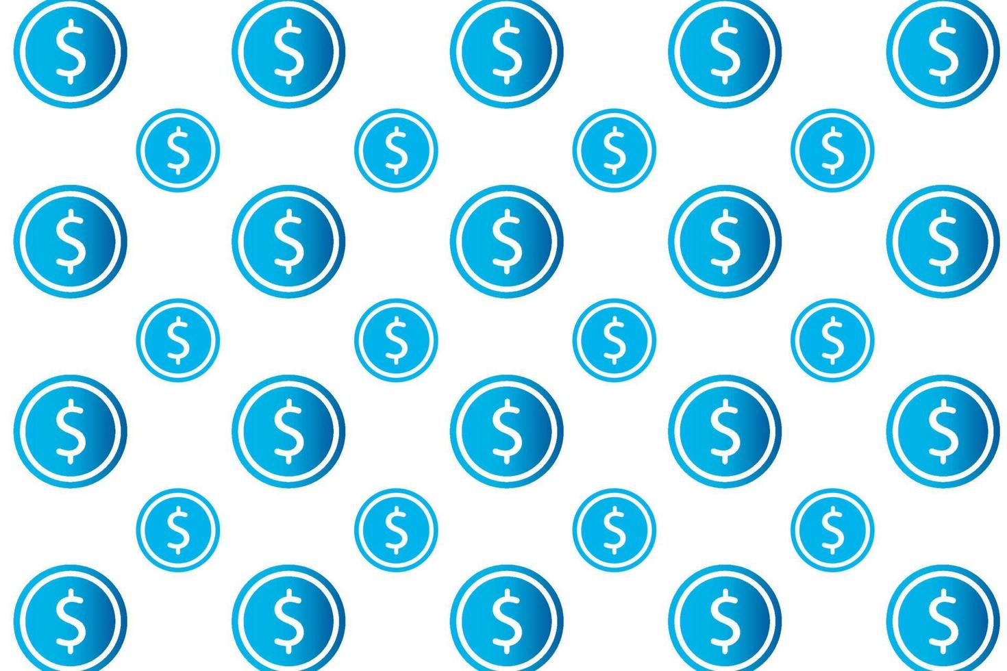 Abstract Money Coin Pattern Background vector