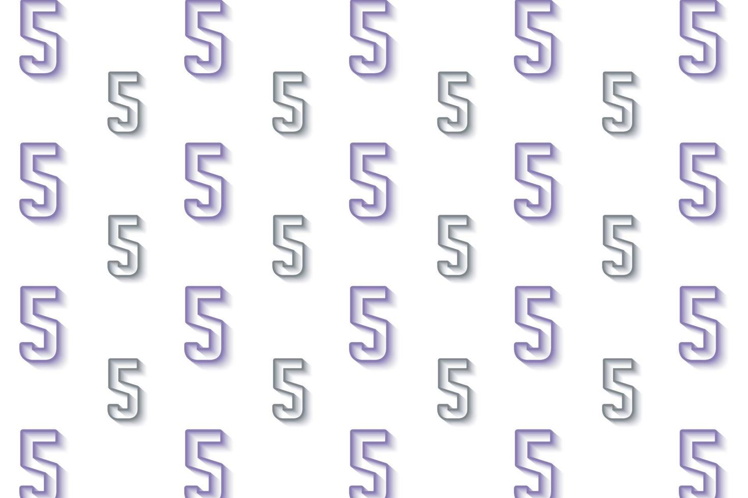 Abstract Number 5 Pattern Background vector