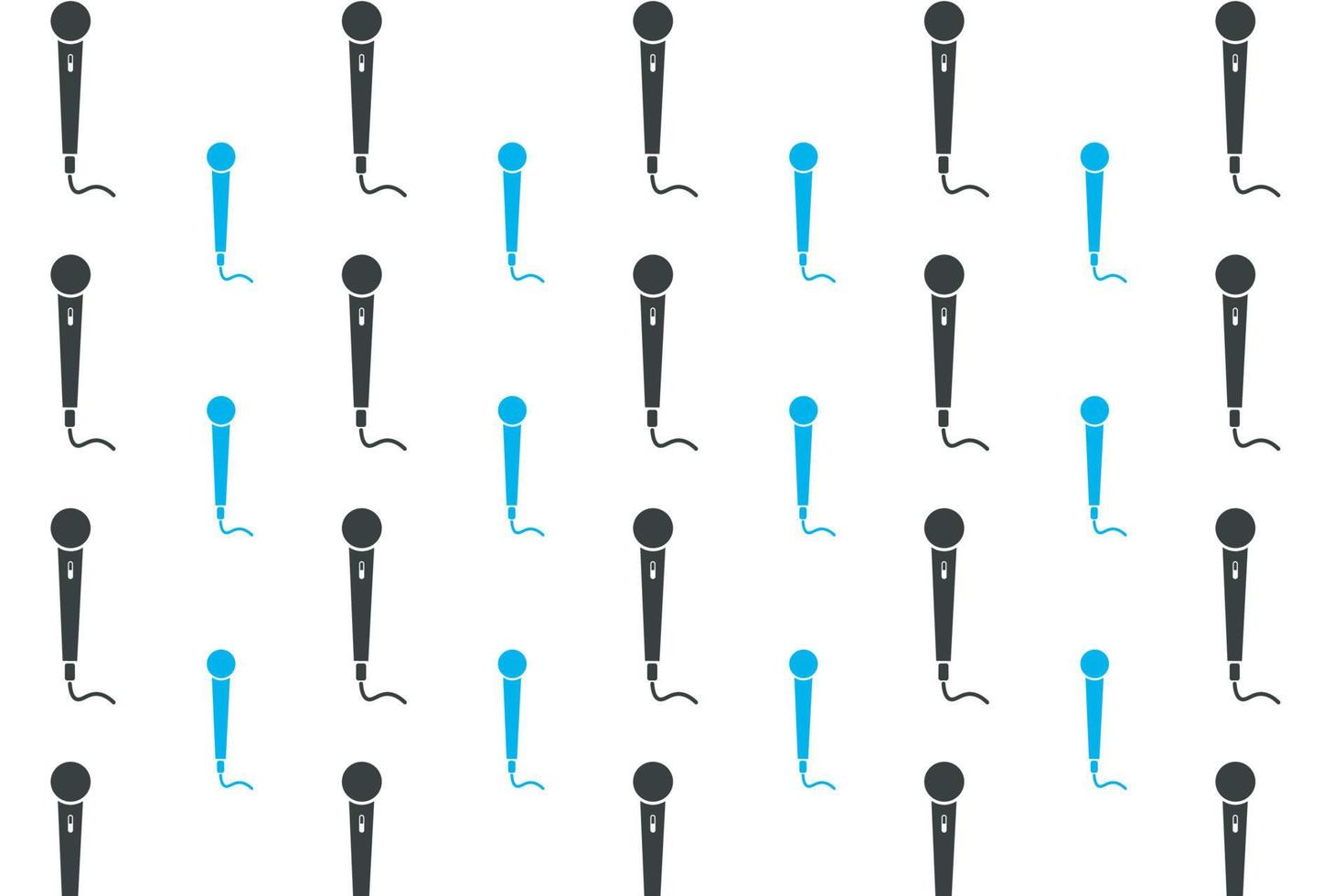 Modern Classic Microphone Pattern Background vector