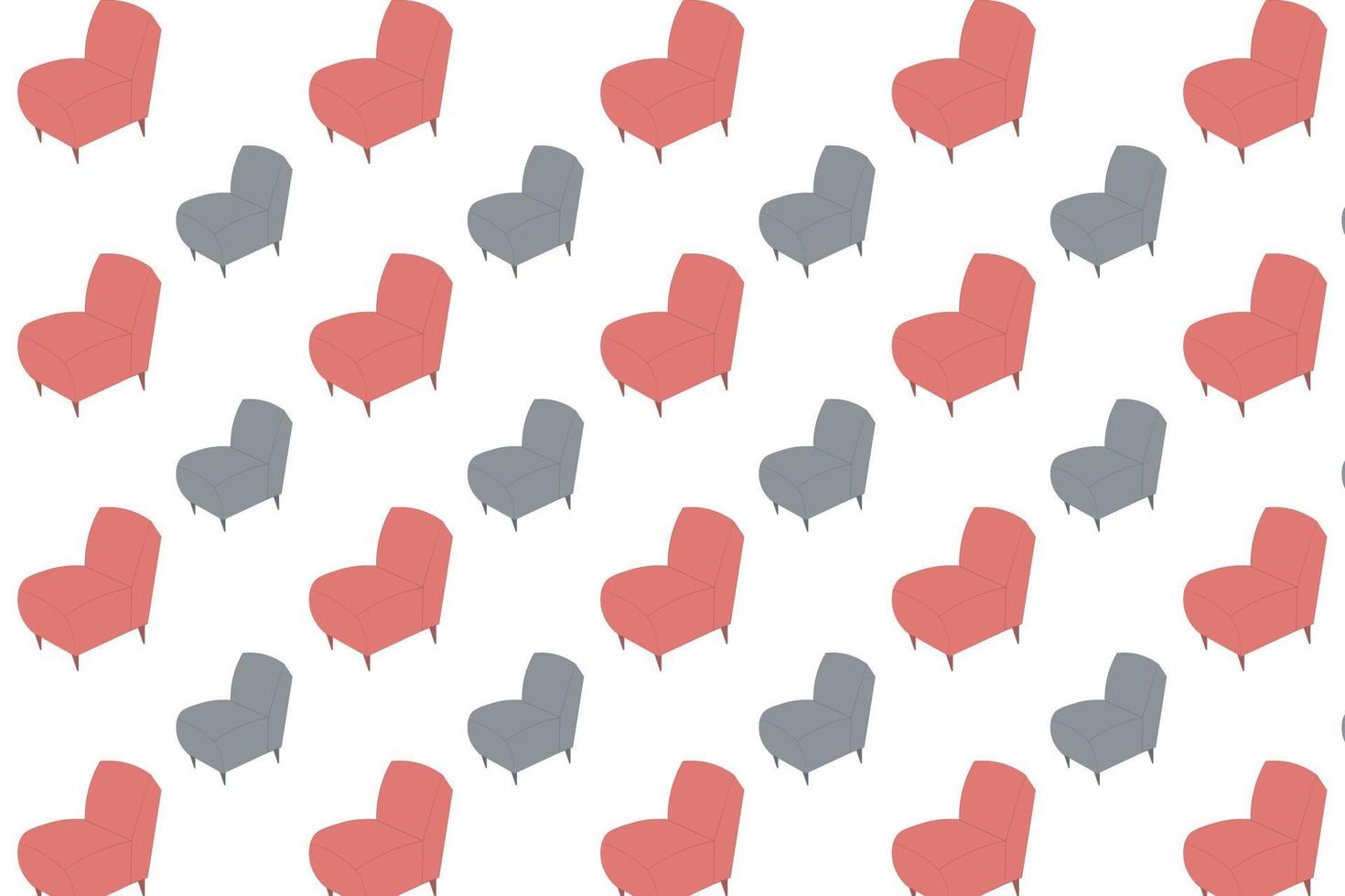 Modern Chair Pattern Background vector