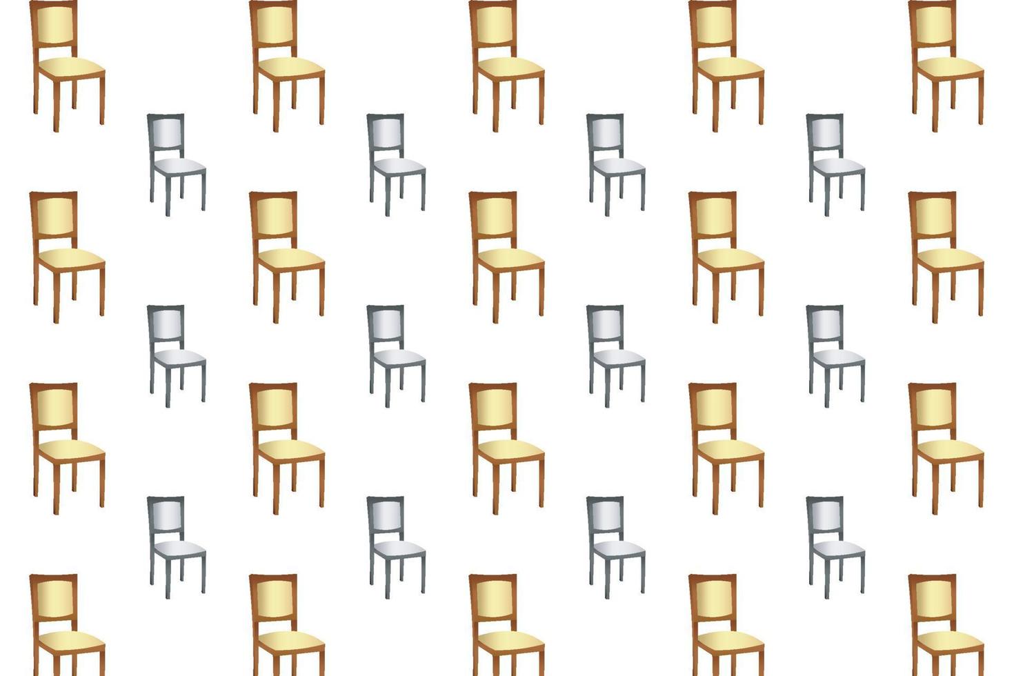 Modern Wood Chair Pattern Background vector