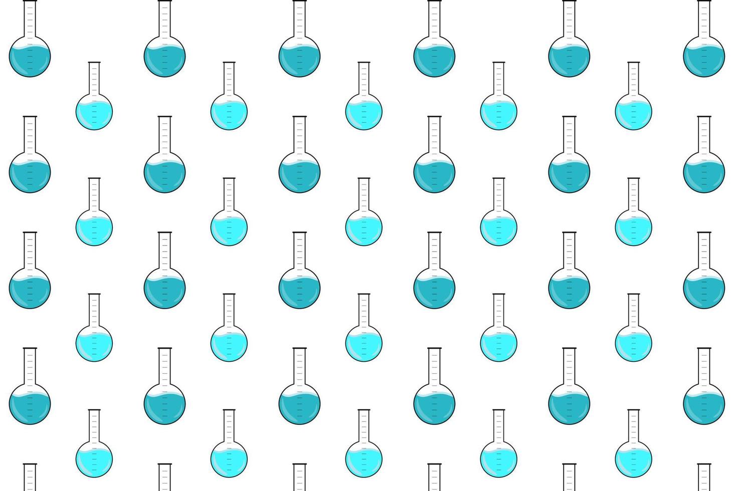 Abstract Chemist Flask Pattern Background vector