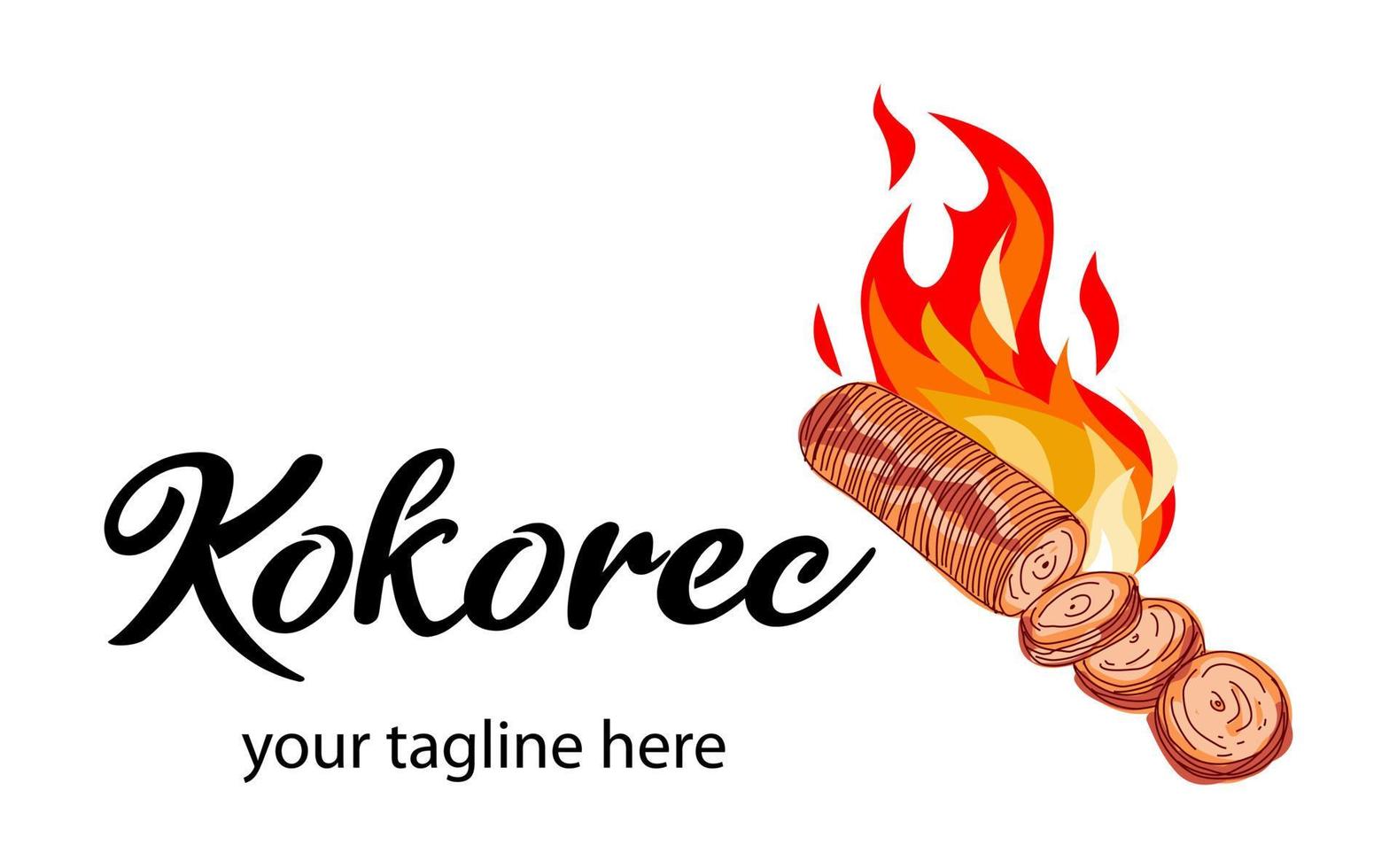 Kokorec vector logo design.