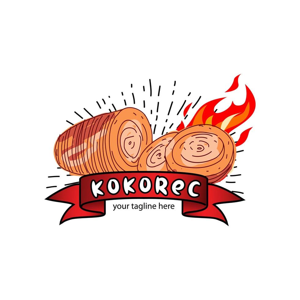 Kokorec vector logo design.